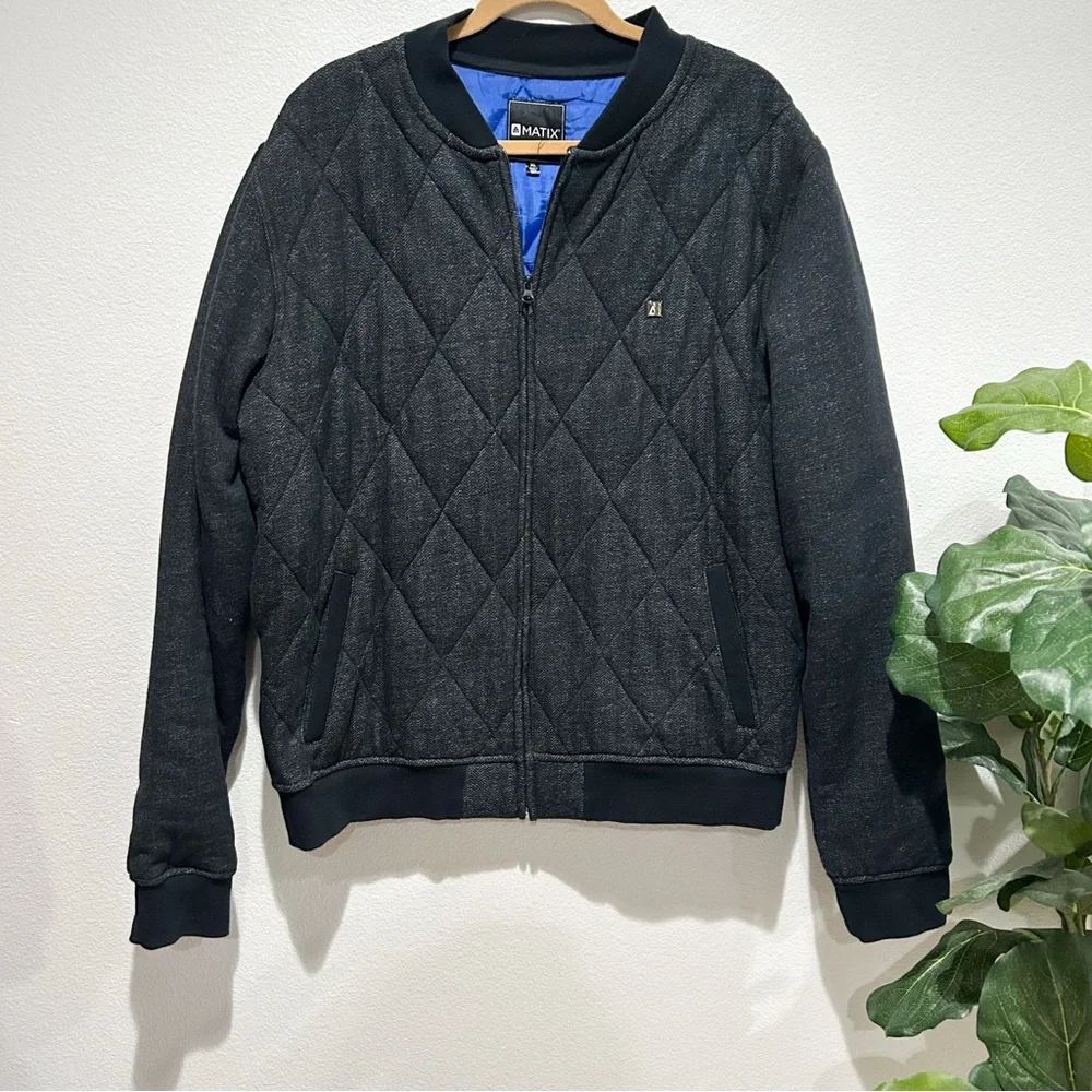 Matix men’s Black Quilted Jacket zip up